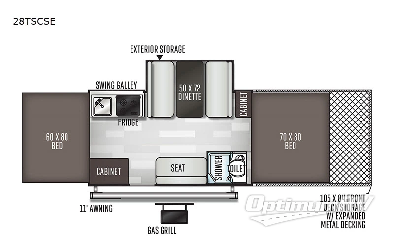 2020 Forest River Flagstaff SE 28TSCSE RV Floorplan Photo