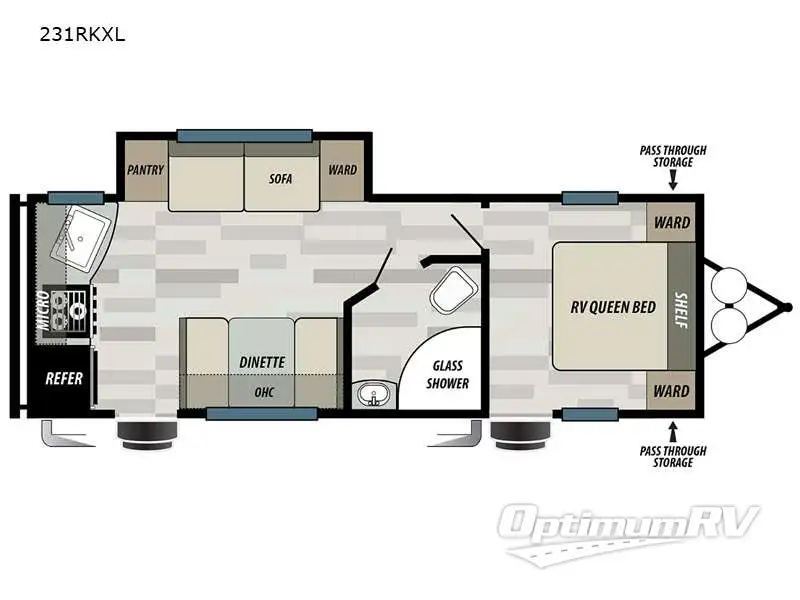 2021 Forest River Wildwood X-Lite T231RKXL RV Floorplan Photo