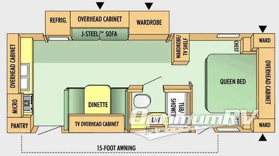 2009 Jayco Jay Flight G2 25RKS RV Floorplan Photo