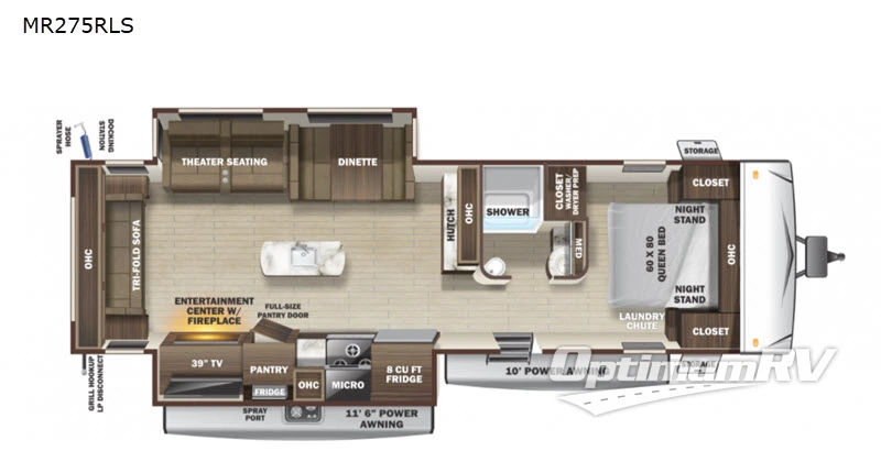 2021 Highland Ridge Mesa Ridge Limited MR275RLS RV Floorplan Photo