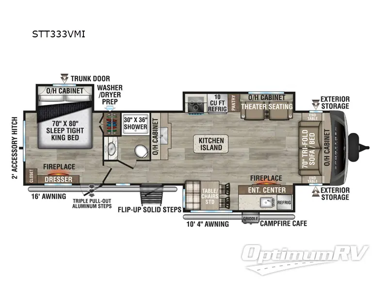 2025 Venture SportTrek Touring Edition STT333VMI RV Floorplan Photo