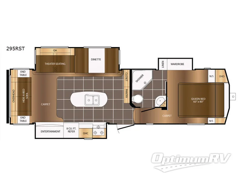 2017 Prime Time Crusader 295RST RV Floorplan Photo