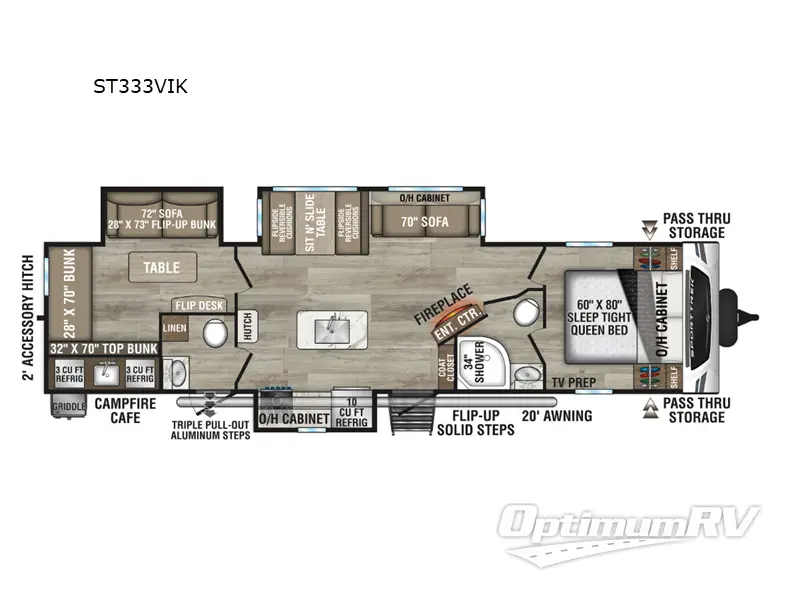 2025 Venture SportTrek ST333VIK RV Floorplan Photo