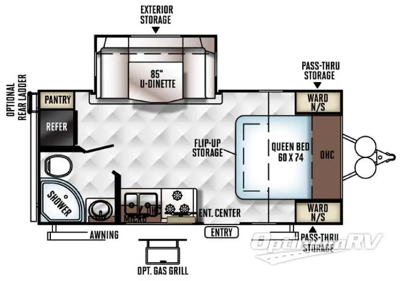 2016 Forest River Rockwood Mini Lite 2104S RV Floorplan Photo