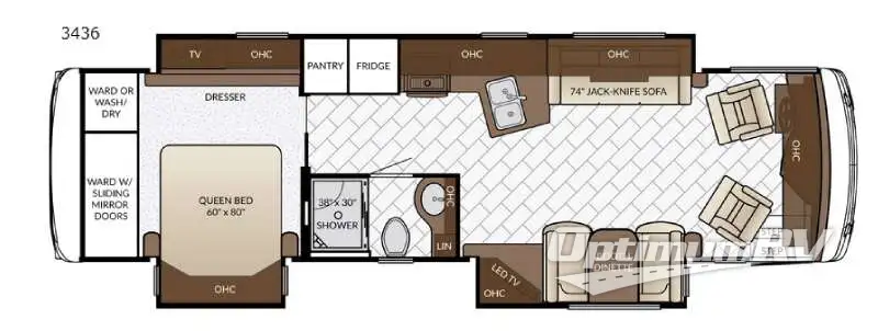 2017 Newmar Ventana LE 3436 RV Floorplan Photo