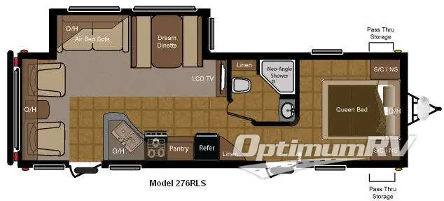 2011 Keystone Sprinter 276RLS RV Floorplan Photo