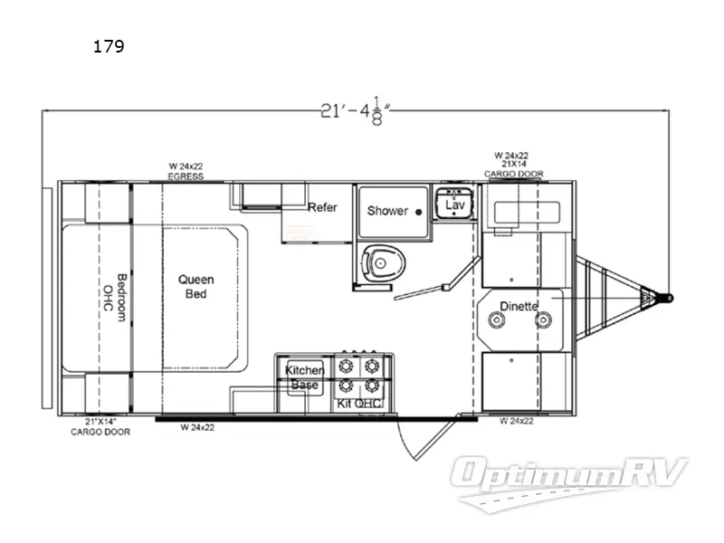 2024 Riverside Retro 179 RV Floorplan Photo