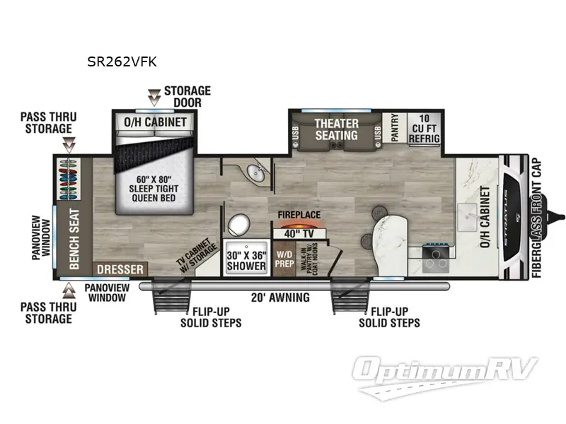 2025 Venture Stratus SR262VFK RV Floorplan Photo