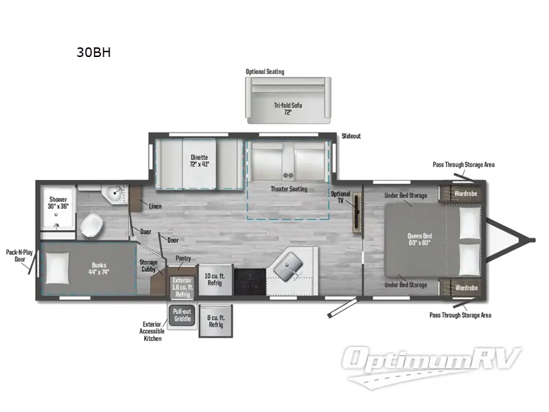 2025 Winnebago Access 30BH RV Floorplan Photo