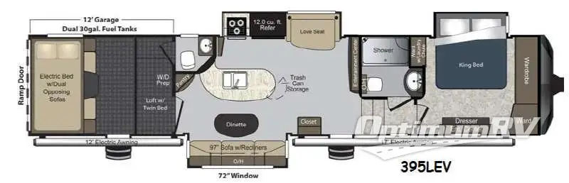 2014 Keystone Raptor 395LEV RV Floorplan Photo