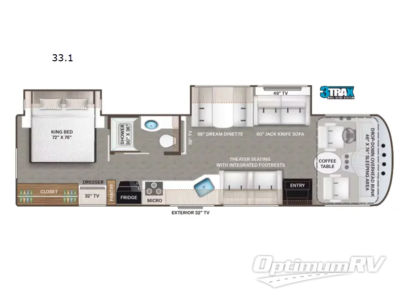 2022 Thor ACE 33.1 RV Floorplan Photo