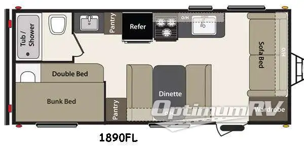 2015 Keystone Summerland 1890FL RV Floorplan Photo