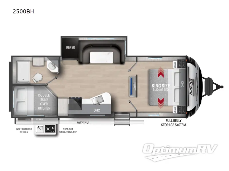 2022 Cruiser MPG 2500BH RV Floorplan Photo