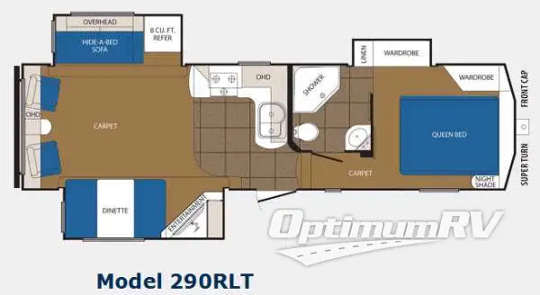 2014 Prime Time Crusader 290RLT RV Floorplan Photo