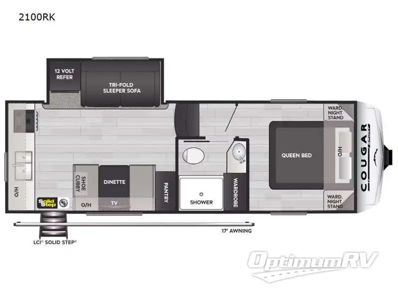 2023 Keystone Cougar Sport 2100RK RV Floorplan Photo