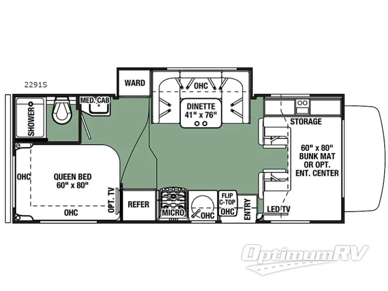 2019 Forest River Forester 2291S Chevy RV Floorplan Photo