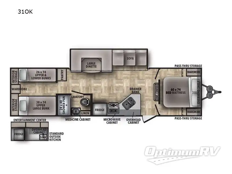 2022 Shasta Shasta 31OK RV Floorplan Photo