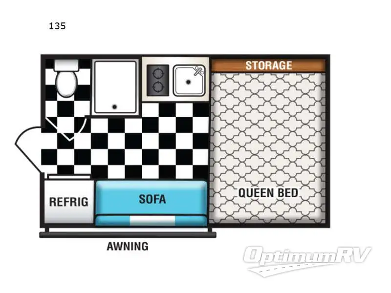 2021 Riverside Retro 135 RV Floorplan Photo