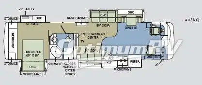 2008 Holiday Rambler Endeavor 40 SKQ RV Floorplan Photo