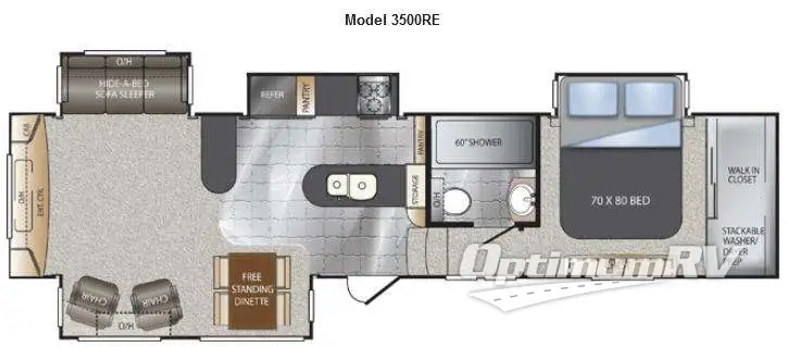 2012 Keystone alpine 3500RE RV Floorplan Photo