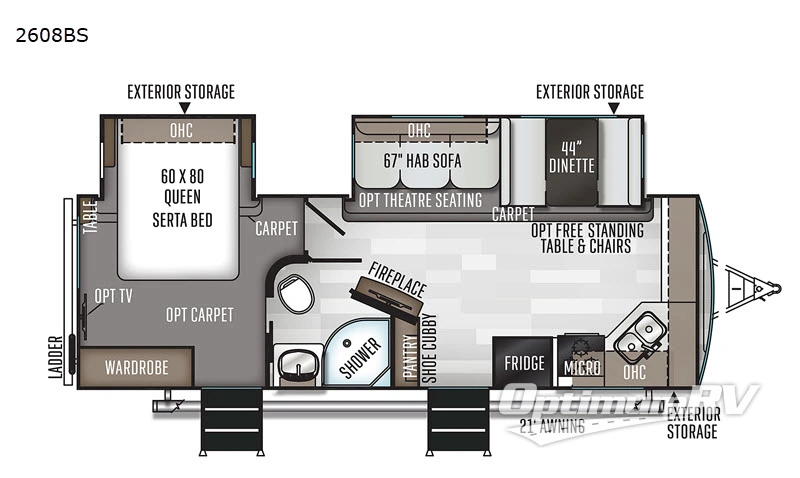 2020 Forest River Ultra Lite 2608BS RV Floorplan Photo