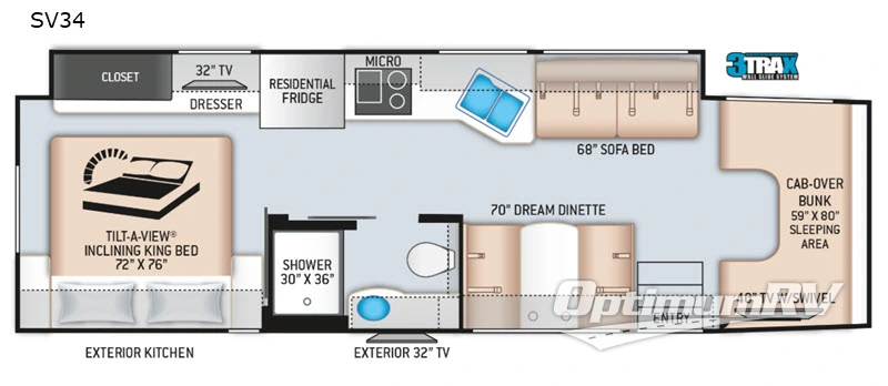 2020 Thor Omni SV34 RV Floorplan Photo