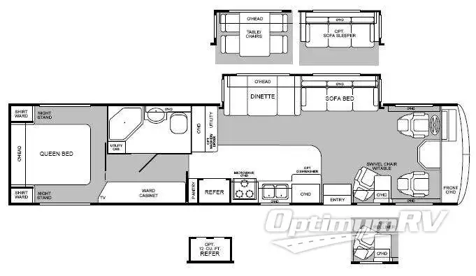 2000 Fleetwood Bounder Diesel 39Z RV Floorplan Photo