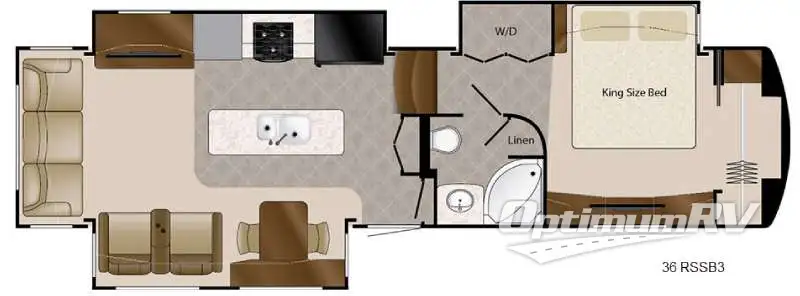 2016 DRV Luxury Suites Mobile Suites 36RSSB3 RV Floorplan Photo