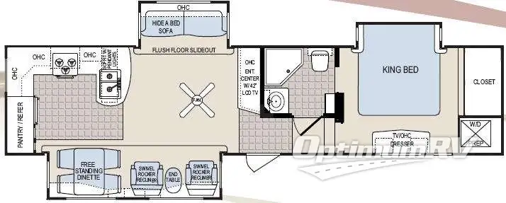 2009 Dutchmen Grand Junction 34TRG RV Floorplan Photo