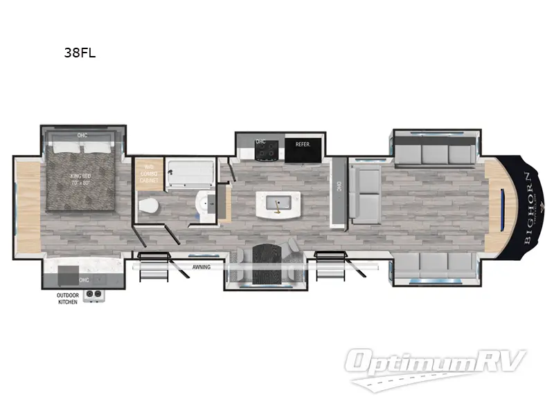 2024 Heartland Bighorn Traveler 38FL RV Floorplan Photo