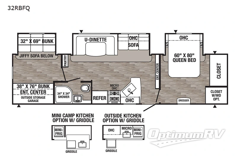 2020 Palomino Puma 32RBFQ RV Floorplan Photo