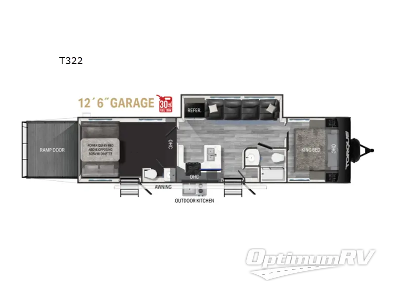 2023 Heartland Torque T322 RV Floorplan Photo