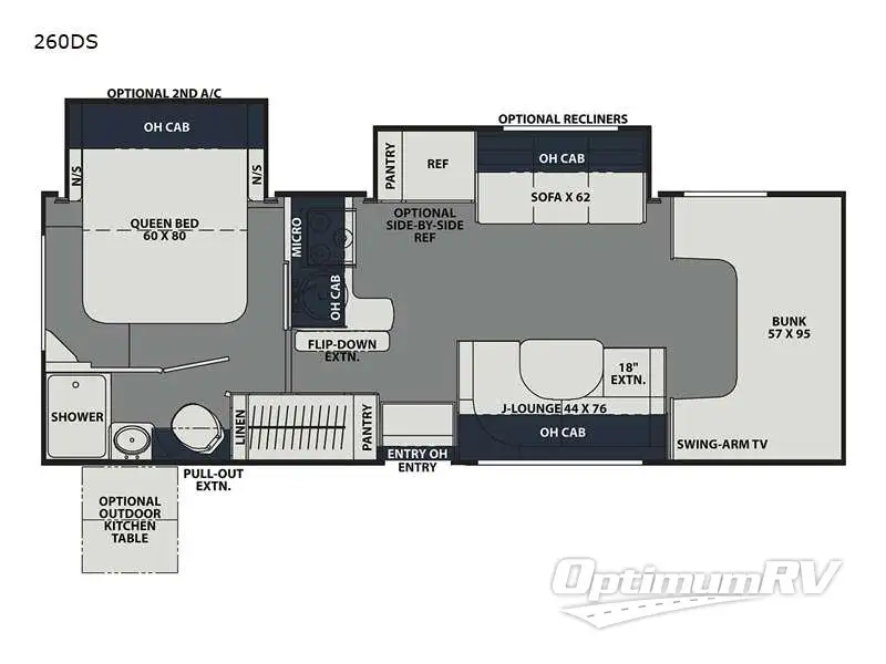 2022 Coachmen Leprechaun Premier 260DS Ford 450 RV Floorplan Photo