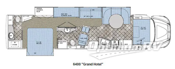 2008 Gulf Stream SuperNova 6400 RV Floorplan Photo