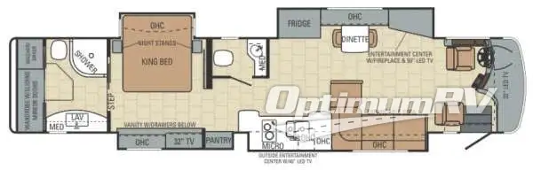 2014 Entegra Anthem 44B RV Floorplan Photo