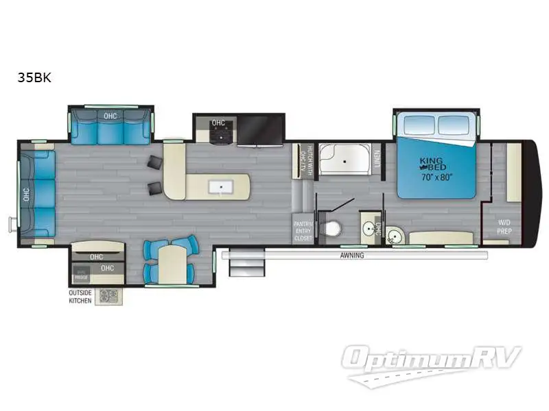 2022 Heartland Bighorn Traveler 35BK RV Floorplan Photo