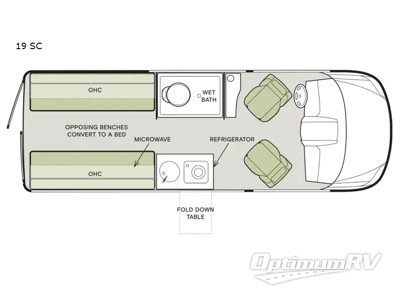 2022 Tiffin Cahaba 19 SC RV Floorplan Photo