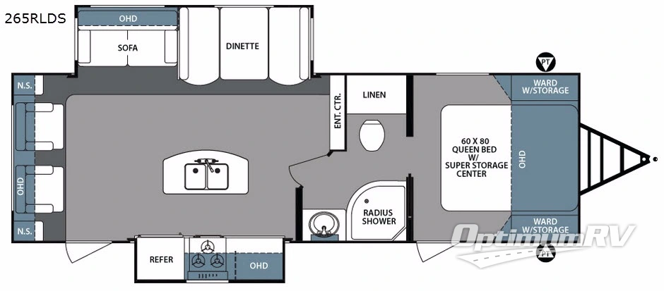 2017 Forest River Surveyor 265RLDS RV Floorplan Photo