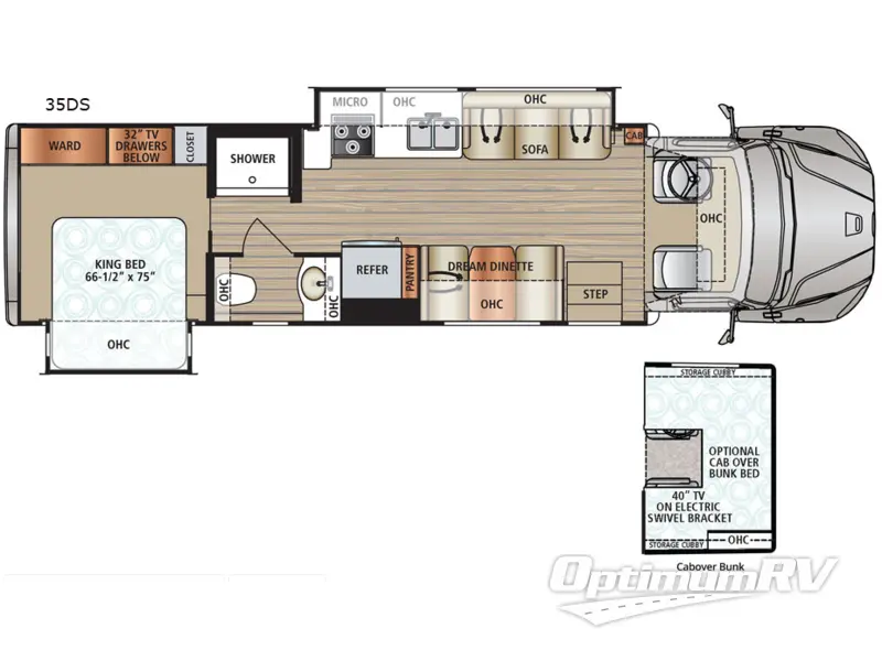 2018 Dynamax DX3 35DS RV Floorplan Photo