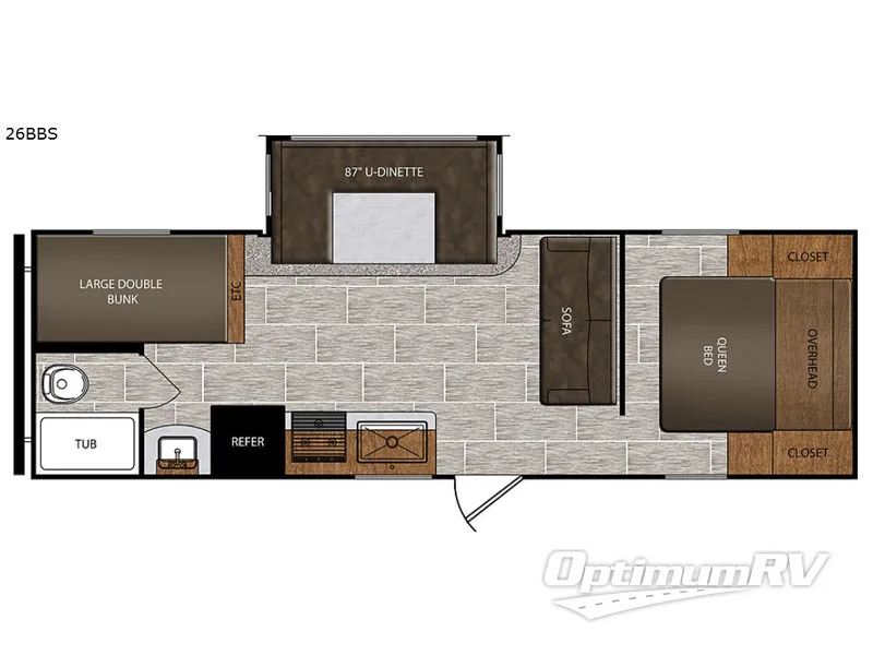 2018 Prime Time Avenger ATI 26BBS RV Floorplan Photo