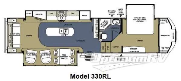 2014 Forest River Sandpiper 330RL RV Floorplan Photo