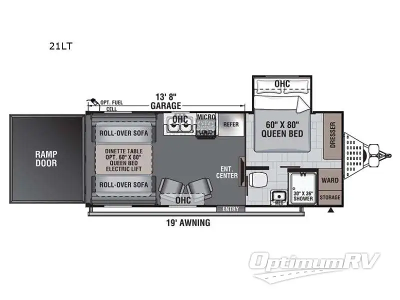 2021 Forest River Work and Play 21LT RV Floorplan Photo