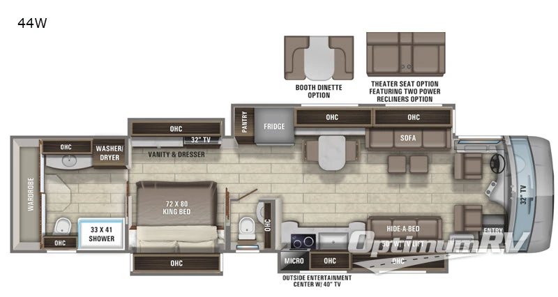 2021 Entegra Anthem 44W RV Floorplan Photo