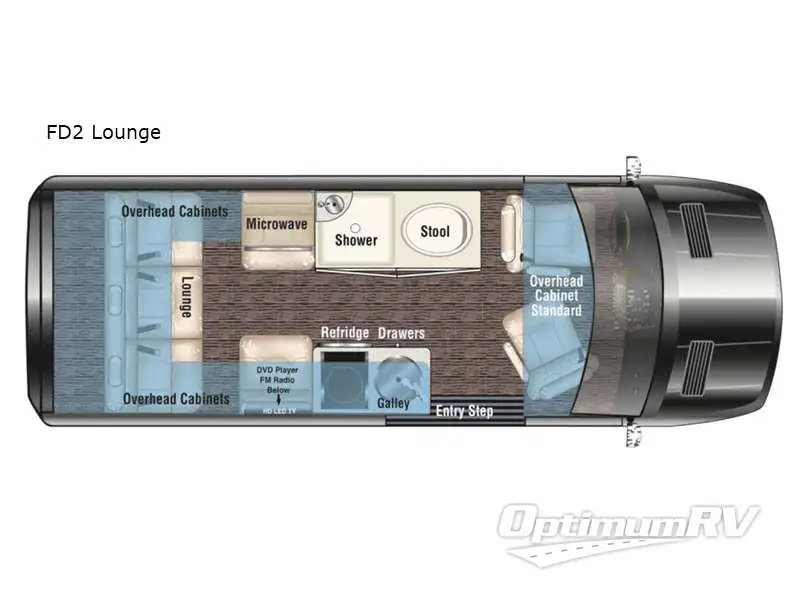 2022 Midwest Automotive Designs Passage 144 FD2 Lounge RV Floorplan Photo