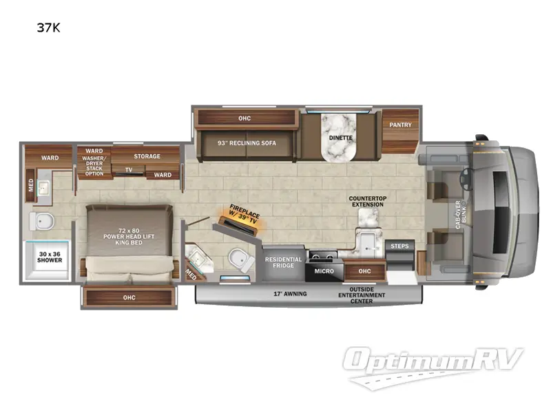 2022 Jayco Seneca 37K RV Floorplan Photo