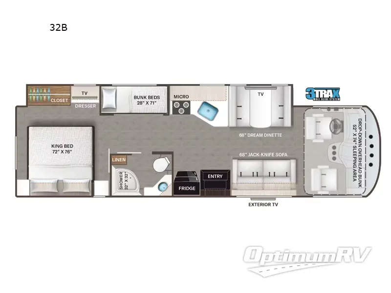 2024 Thor ACE 32B RV Floorplan Photo