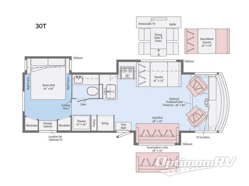 2017 Winnebago Sunstar LX 30T RV Floorplan Photo