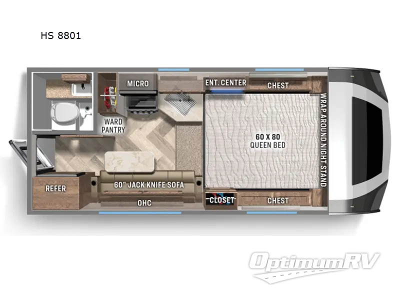 2022 Palomino Backpack Edition HS 8801 RV Floorplan Photo