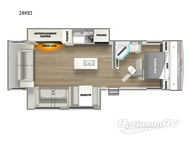 2024 Prime Time Avenger 28REI RV Floorplan Photo