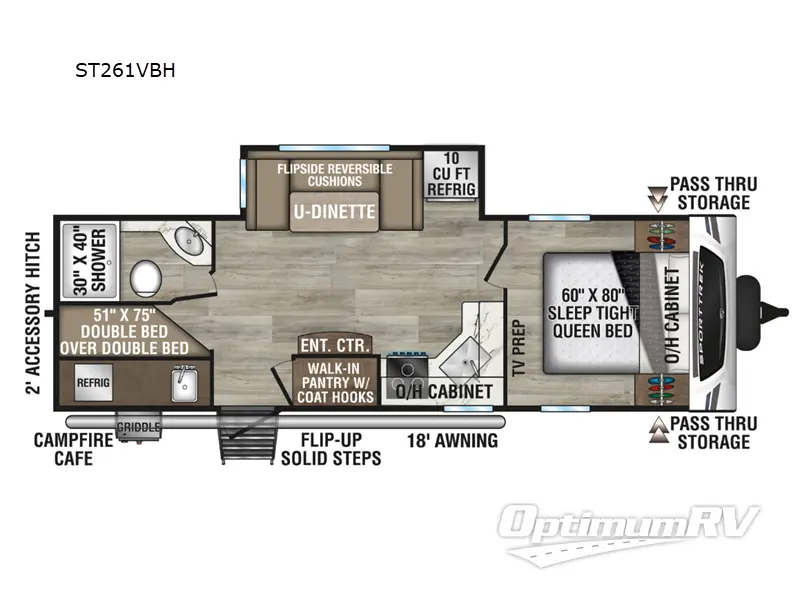 2025 Venture SportTrek ST261VBH RV Floorplan Photo